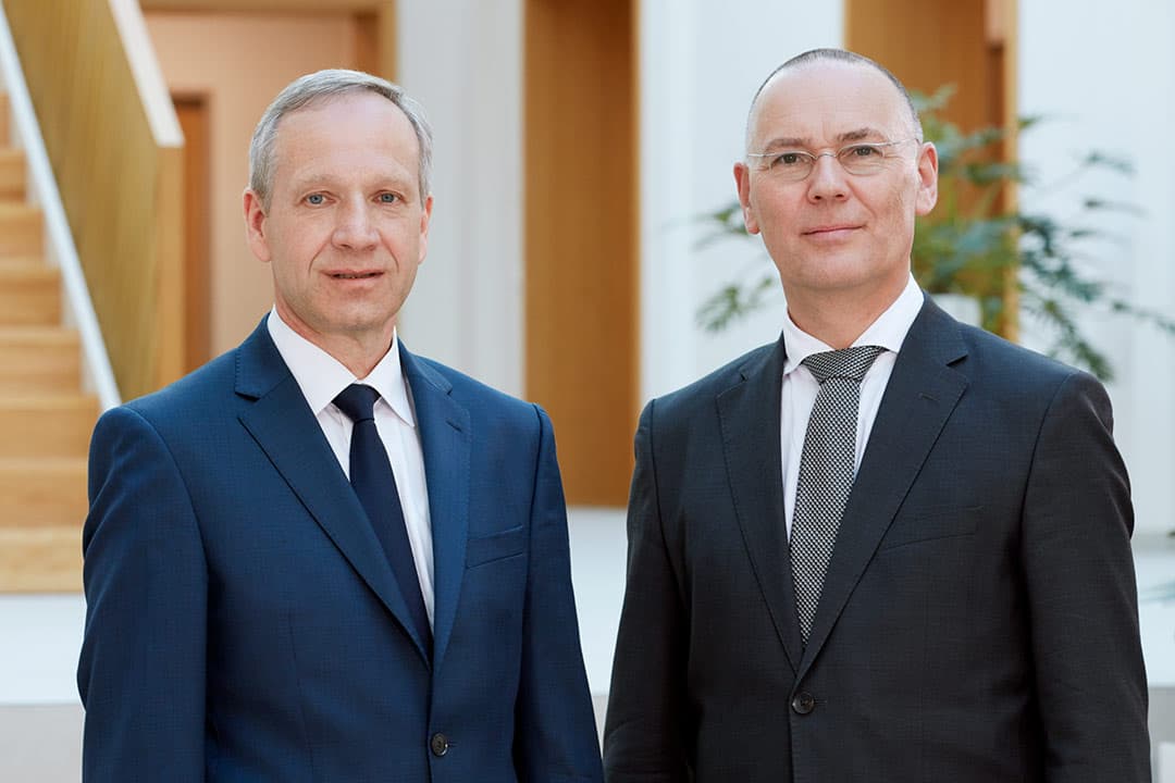 Dr. Volker Kohl, Chair of the Supervisory Board, and Dr. Steffen Liebscher, Chair of the Administrative Board